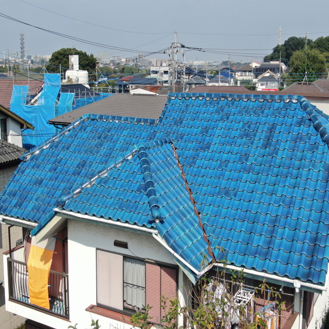 ドローンで撮影した屋根